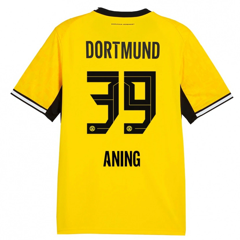 Danxen Kinderen Prince Aning #39 Geel Zwart Wit Thuisshirt Thuistenue 2026/27 T-Shirt