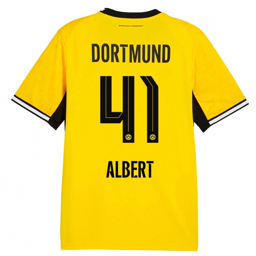 Danxen Kinderen Mathis Albert #41 Geel Zwart Wit Thuisshirt Thuistenue 2026/27 T-Shirt