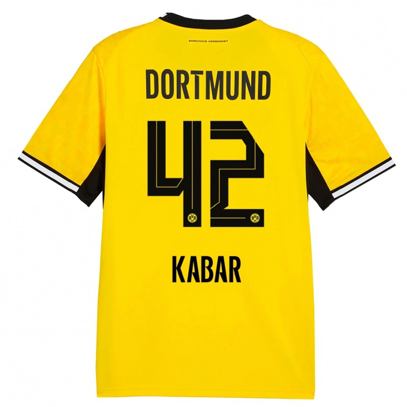 Danxen Kinderen Almugera Kabar #42 Geel Zwart Wit Thuisshirt Thuistenue 2026/27 T-Shirt