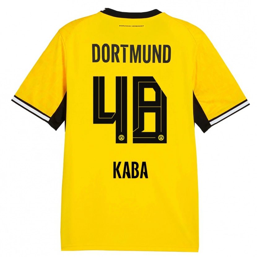 Danxen Kinderen Mussa Kaba #48 Geel Zwart Wit Thuisshirt Thuistenue 2026/27 T-Shirt