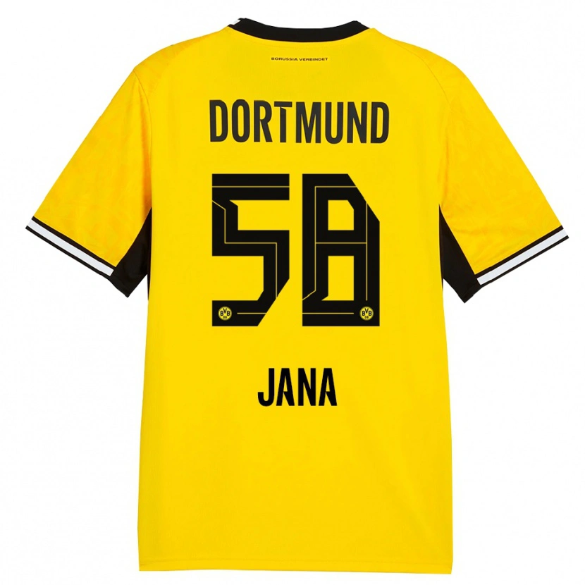 Danxen Kinderen Nordberg Jana #58 Geel Zwart Wit Thuisshirt Thuistenue 2026/27 T-Shirt
