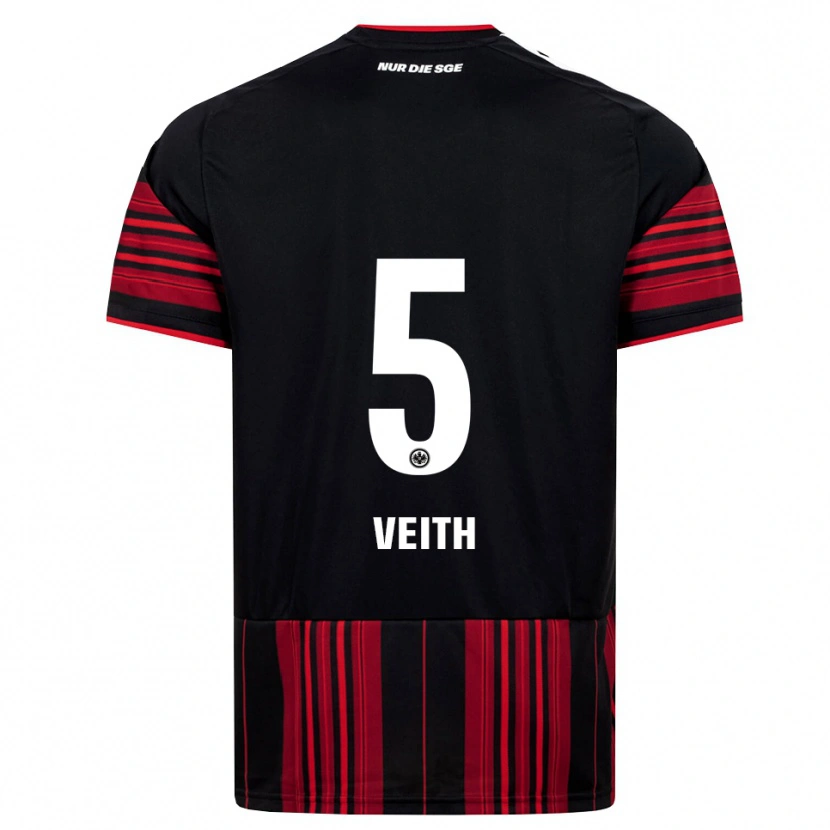 Danxen Kinderen Titus Veith #5 Zwart Rood Wit Thuisshirt Thuistenue 2026/27 T-Shirt
