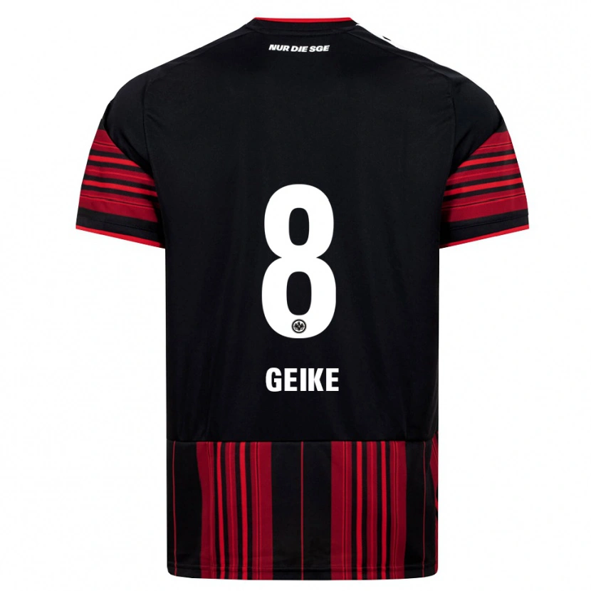 Danxen Kinderen Jonah Geike #8 Zwart Rood Wit Thuisshirt Thuistenue 2026/27 T-Shirt