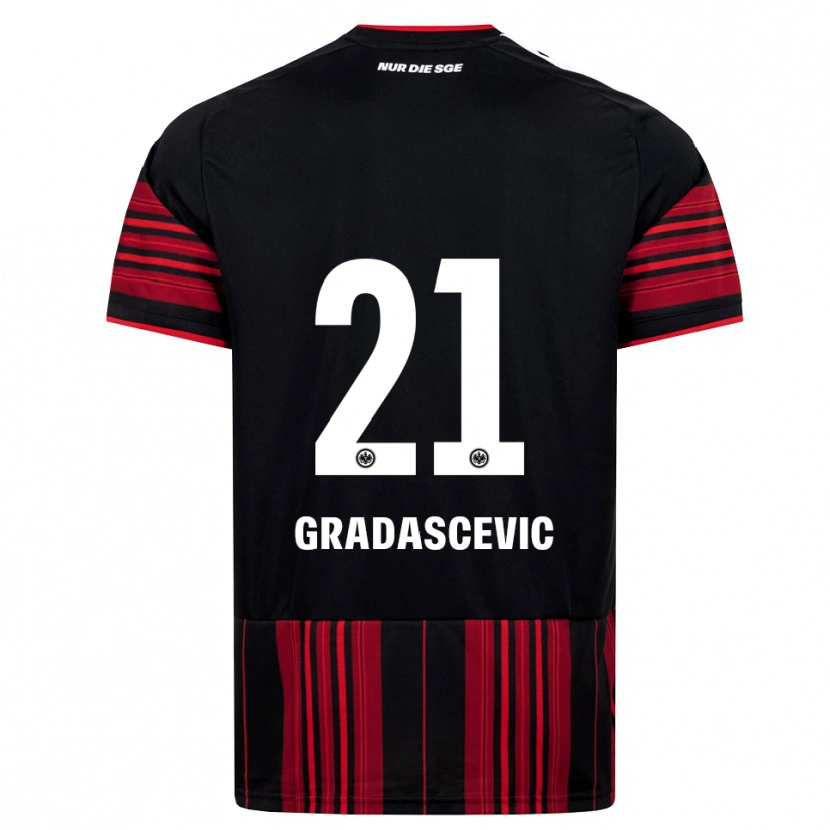 Danxen Kinderen Meris Gradascevic #21 Zwart Rood Wit Thuisshirt Thuistenue 2026/27 T-Shirt