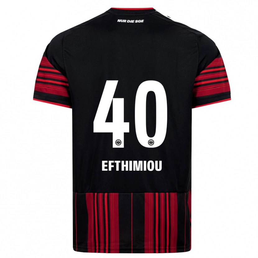 Danxen Kinderen Sissis Efthimiou #40 Zwart Rood Wit Thuisshirt Thuistenue 2026/27 T-Shirt