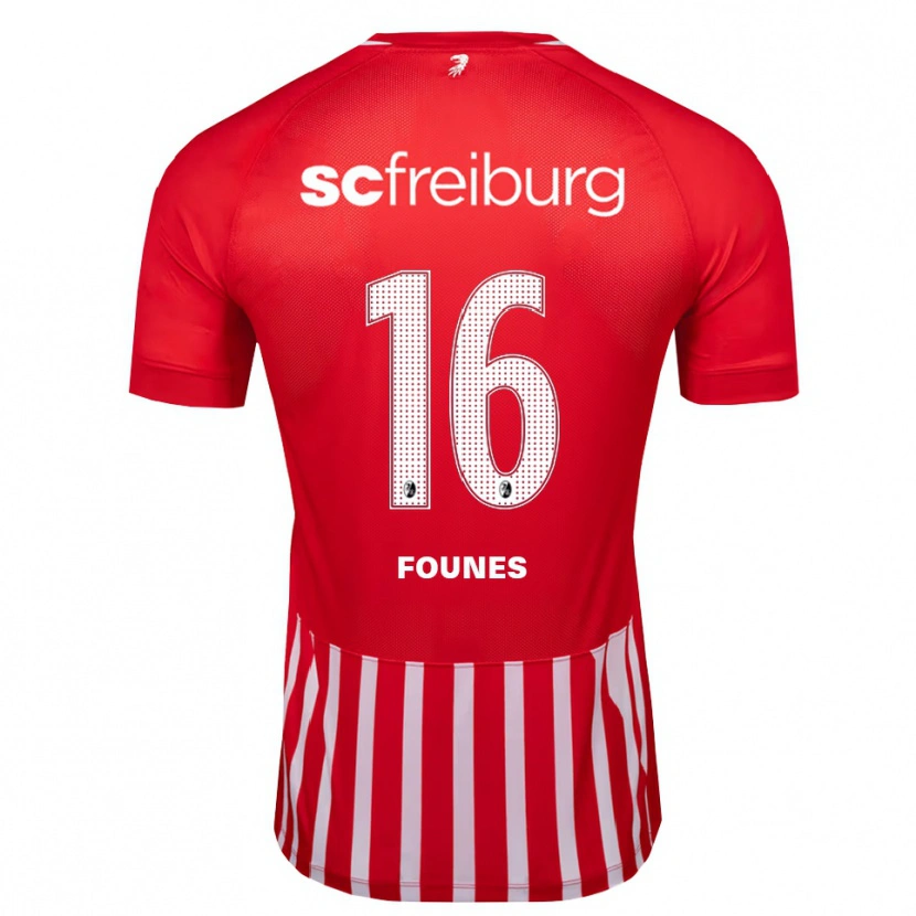 Danxen Kinderen Kevin Founes #16 Rood Wit Zwart Thuisshirt Thuistenue 2026/27 T-Shirt
