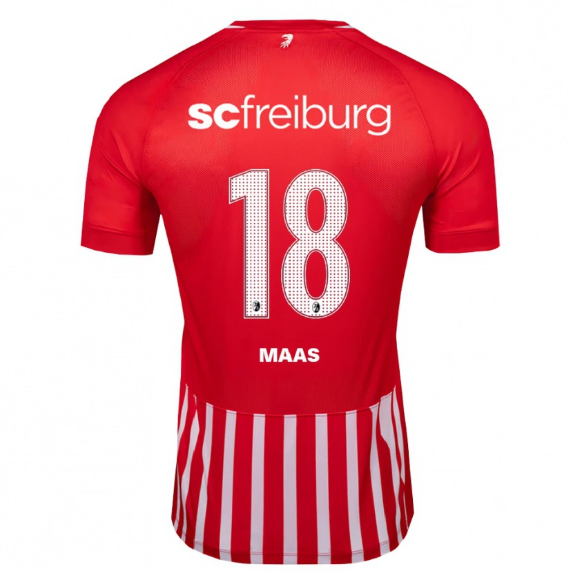 Danxen Kinderen Mia-Lena Maas #18 Rood Wit Zwart Thuisshirt Thuistenue 2026/27 T-Shirt