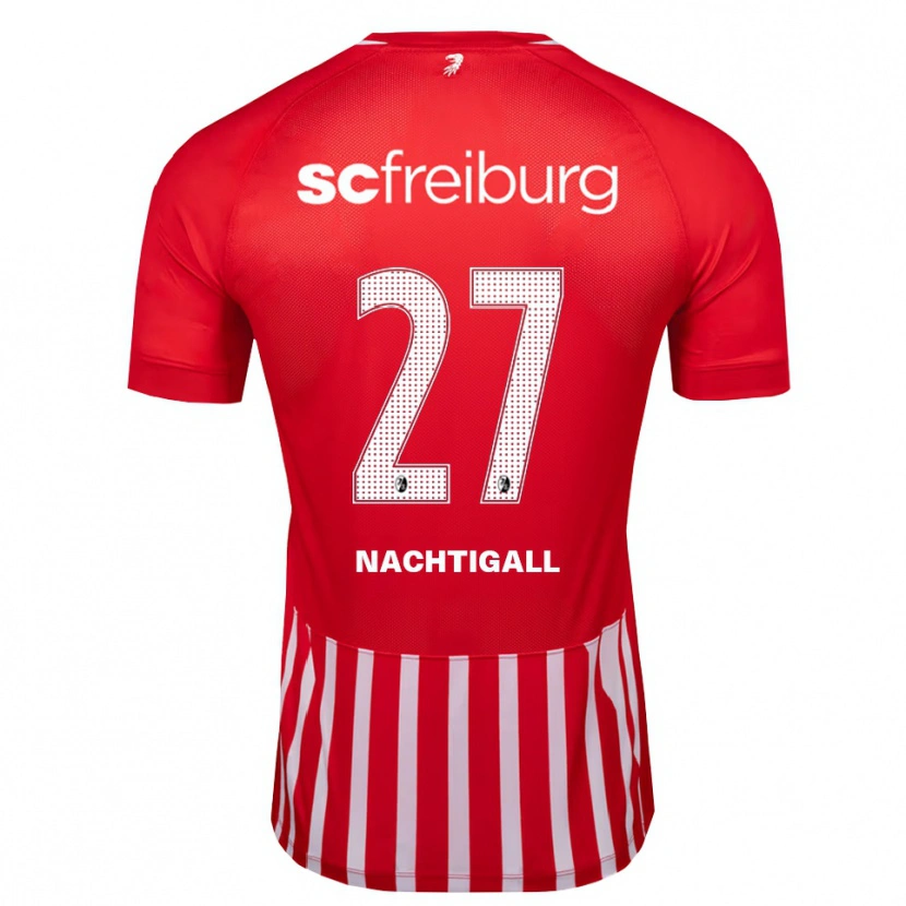 Danxen Kinderen Sophie Nachtigall #27 Rood Wit Zwart Thuisshirt Thuistenue 2026/27 T-Shirt