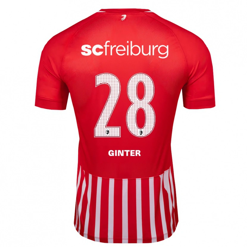Danxen Kinderen Matthias Ginter #28 Rood Wit Zwart Thuisshirt Thuistenue 2026/27 T-Shirt