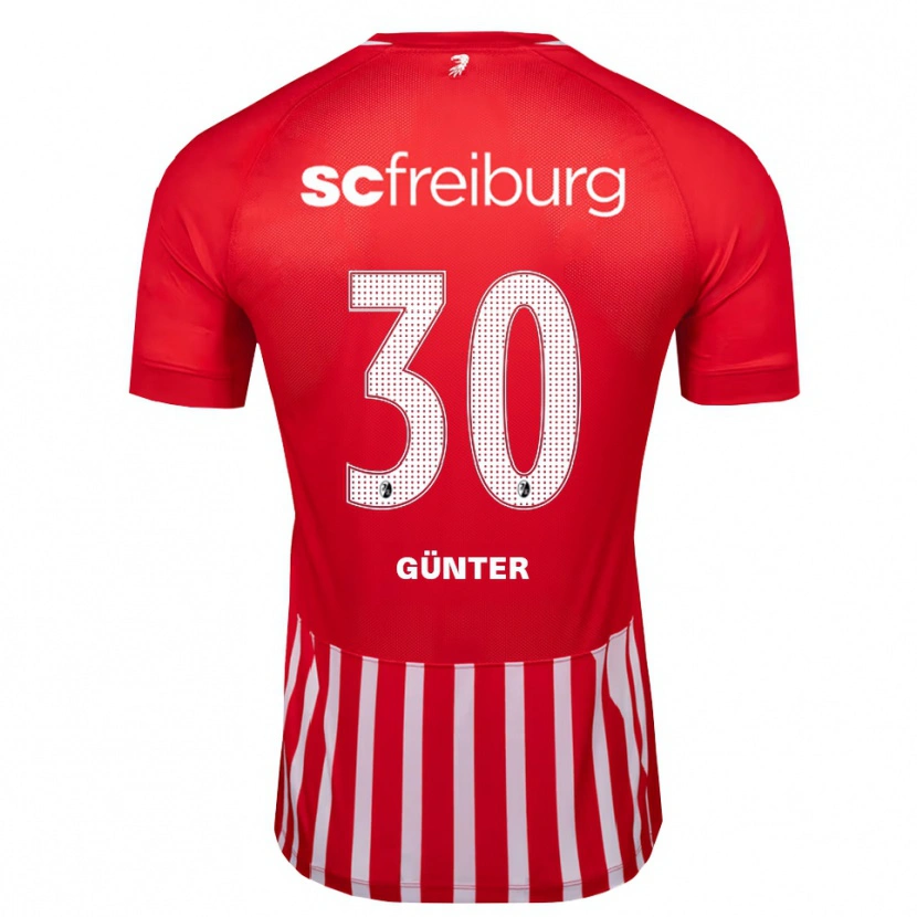Danxen Kinderen Christian Günter #30 Rood Wit Zwart Thuisshirt Thuistenue 2026/27 T-Shirt