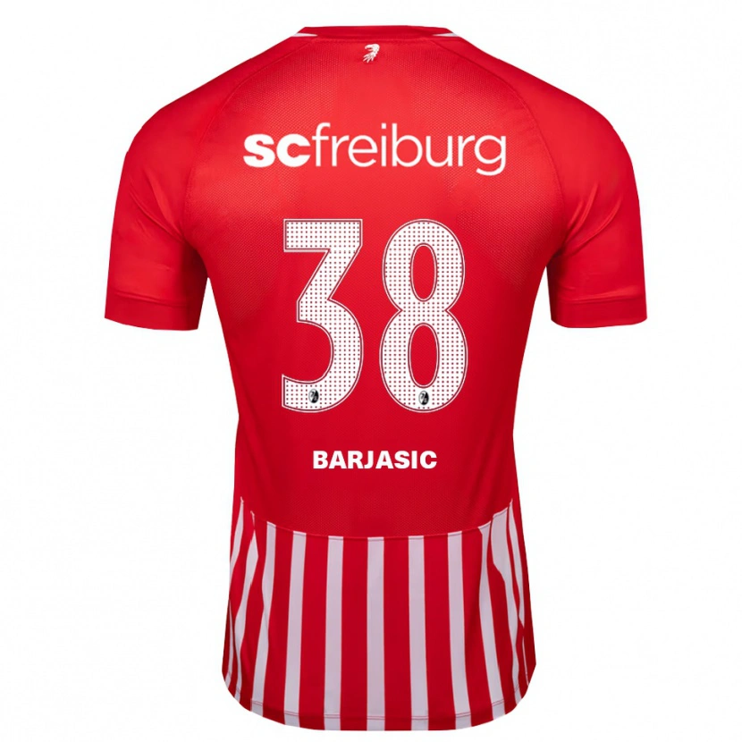 Danxen Kinderen Josip Barjasic #38 Rood Wit Zwart Thuisshirt Thuistenue 2026/27 T-Shirt