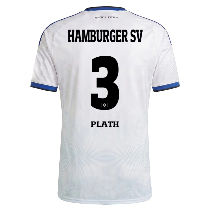 Danxen Kinderen Paul Plath #3 Wit Zwart Blauw Thuisshirt Thuistenue 2026/27 T-Shirt