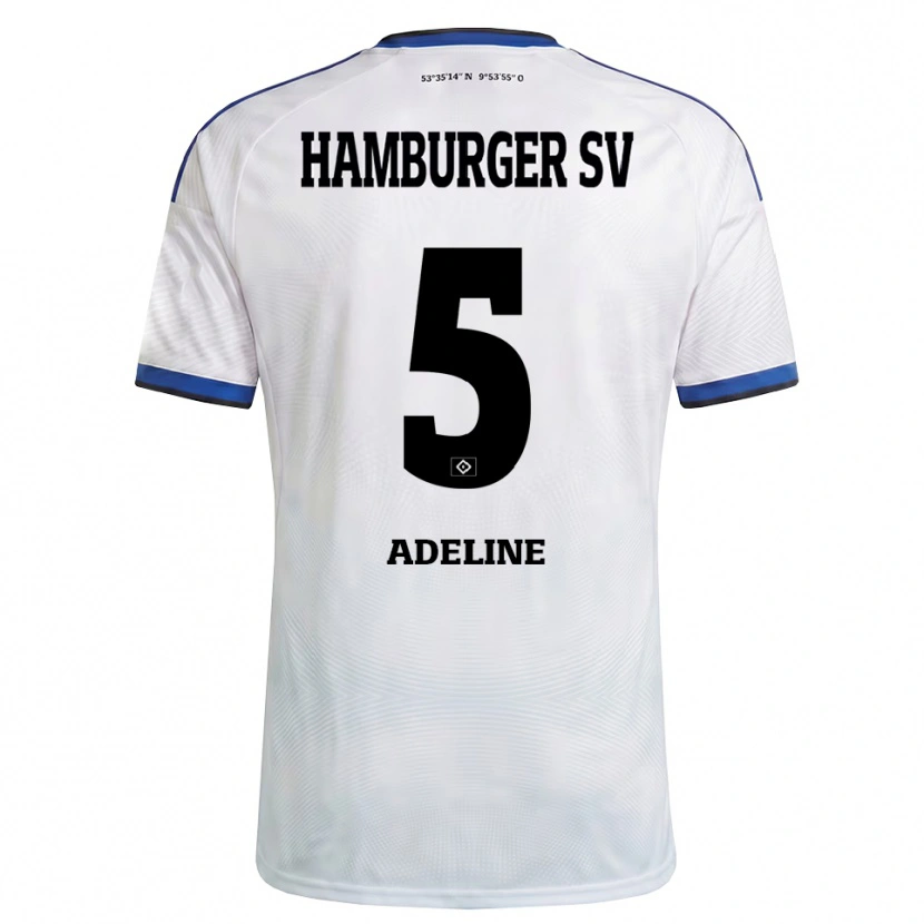 Danxen Kinderen Martin Adeline #5 Wit Zwart Blauw Thuisshirt Thuistenue 2026/27 T-Shirt