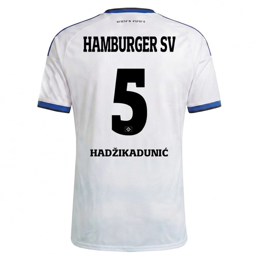 Danxen Kinderen Dennis Hadzikadunic #5 Wit Zwart Blauw Thuisshirt Thuistenue 2026/27 T-Shirt