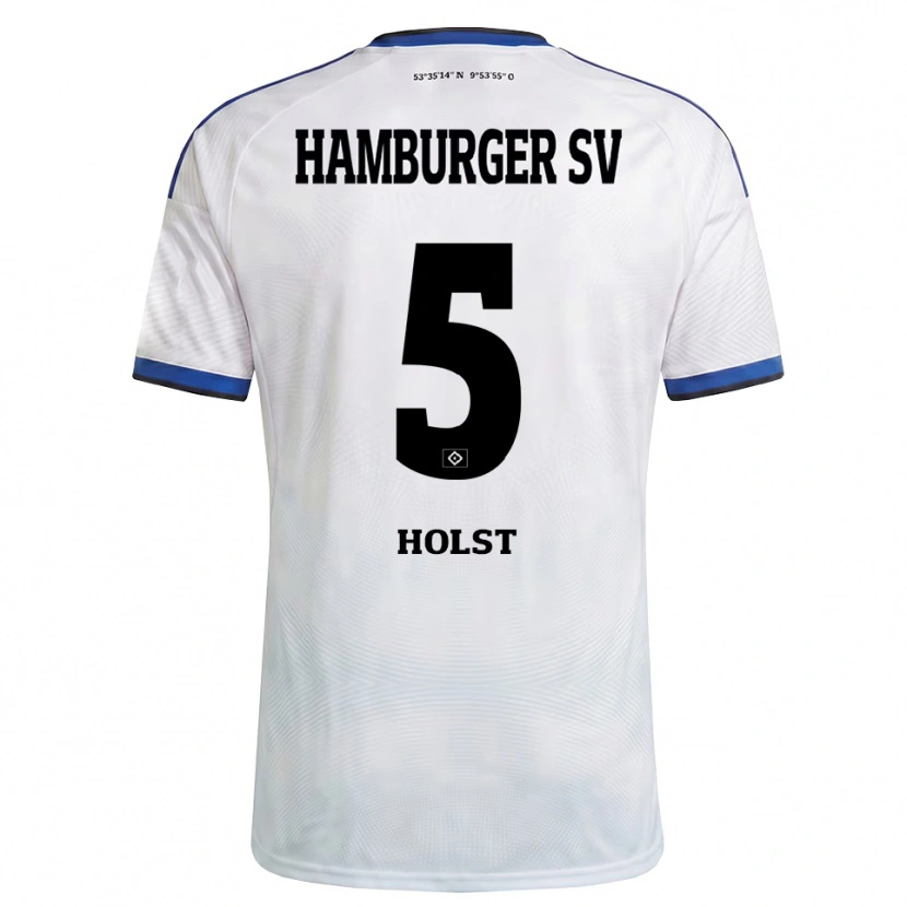 Danxen Kinderen Evelyn Holst #5 Wit Zwart Blauw Thuisshirt Thuistenue 2026/27 T-Shirt