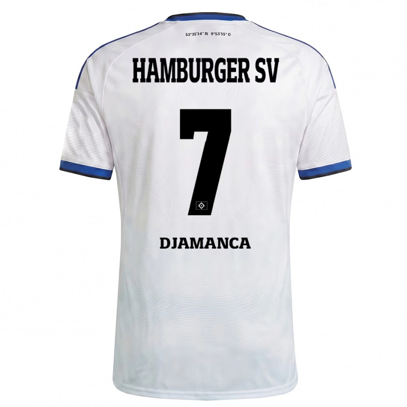 Danxen Kinderen Ismaila Djamanca #7 Wit Zwart Blauw Thuisshirt Thuistenue 2026/27 T-Shirt