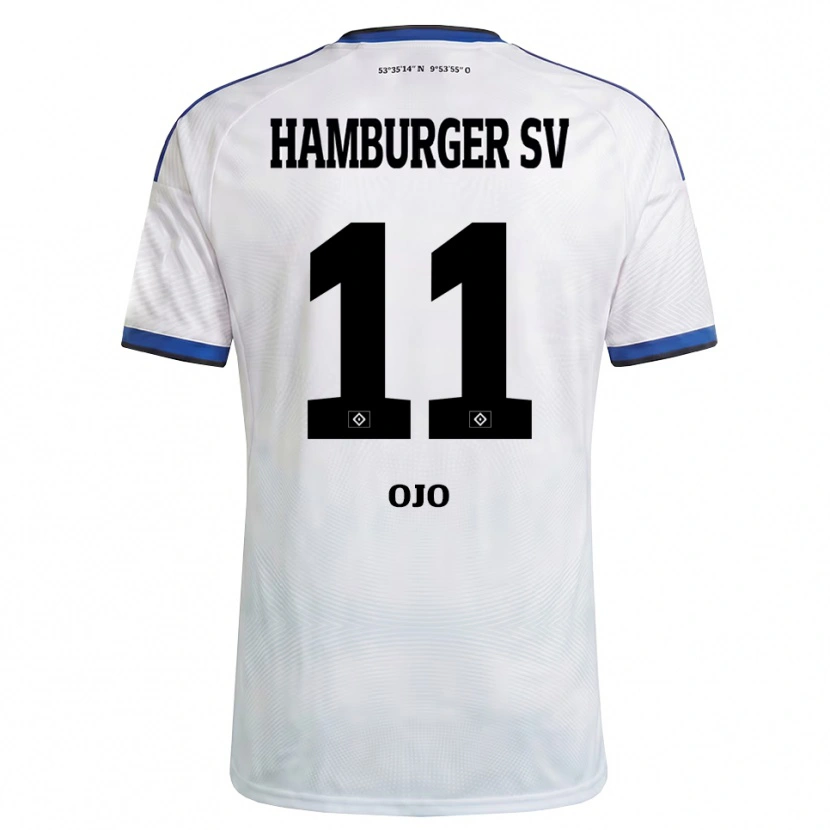 Danxen Kinderen Kelvin Ojo #11 Wit Zwart Blauw Thuisshirt Thuistenue 2026/27 T-Shirt