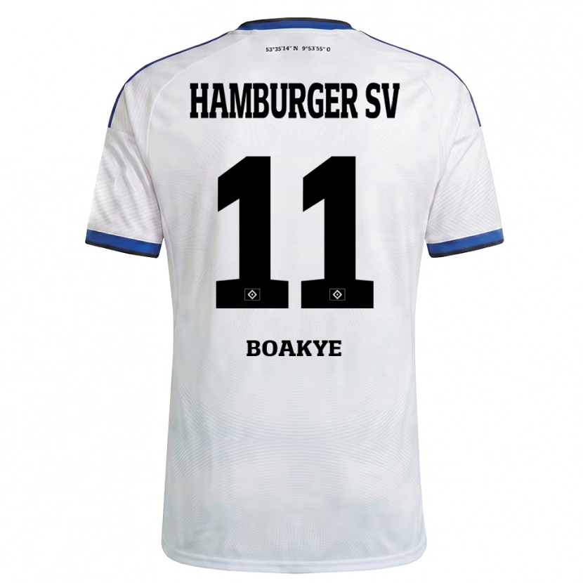 Danxen Kinderen Maurice Boakye #11 Wit Zwart Blauw Thuisshirt Thuistenue 2026/27 T-Shirt