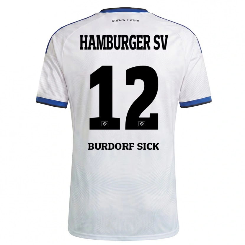 Danxen Kinderen Emma Burdorf-Sick #12 Wit Zwart Blauw Thuisshirt Thuistenue 2026/27 T-Shirt