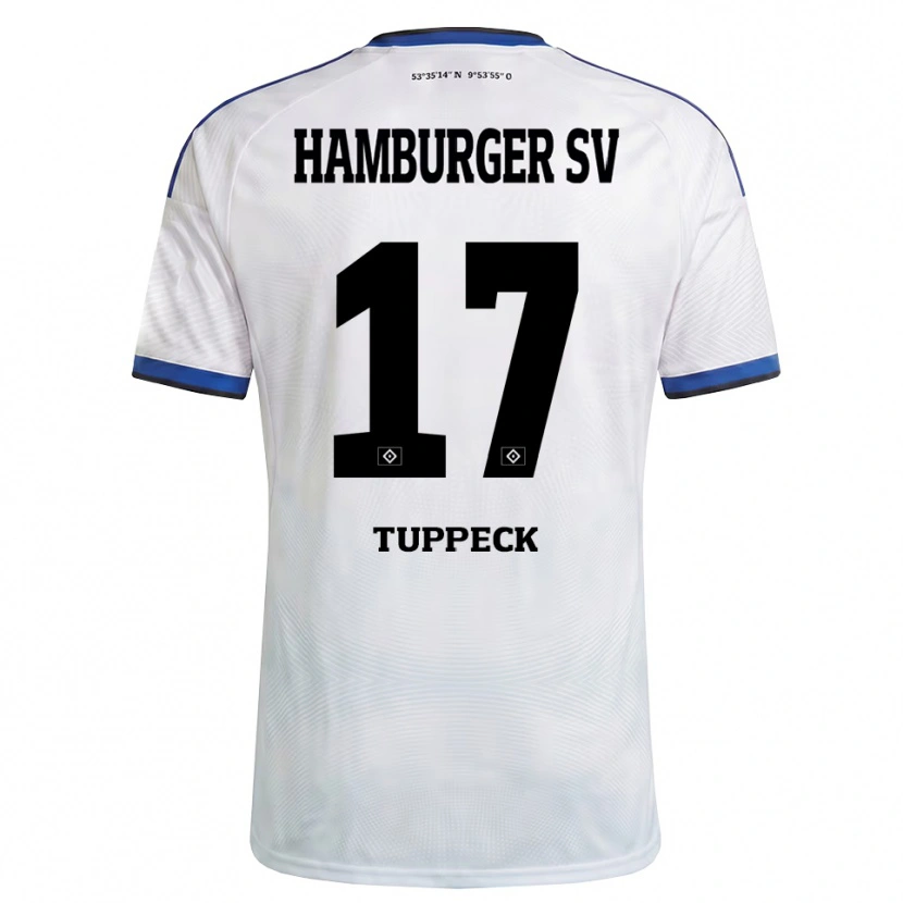 Danxen Kinderen Niklas Tuppeck #17 Wit Zwart Blauw Thuisshirt Thuistenue 2026/27 T-Shirt