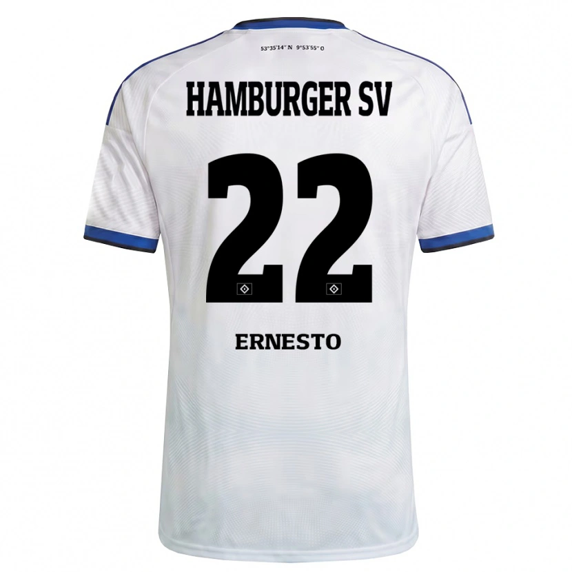 Danxen Kinderen Jorge Ernesto #22 Wit Zwart Blauw Thuisshirt Thuistenue 2026/27 T-Shirt