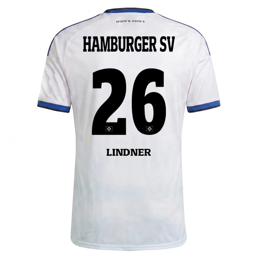 Danxen Kinderen Mick Lindner #26 Wit Zwart Blauw Thuisshirt Thuistenue 2026/27 T-Shirt