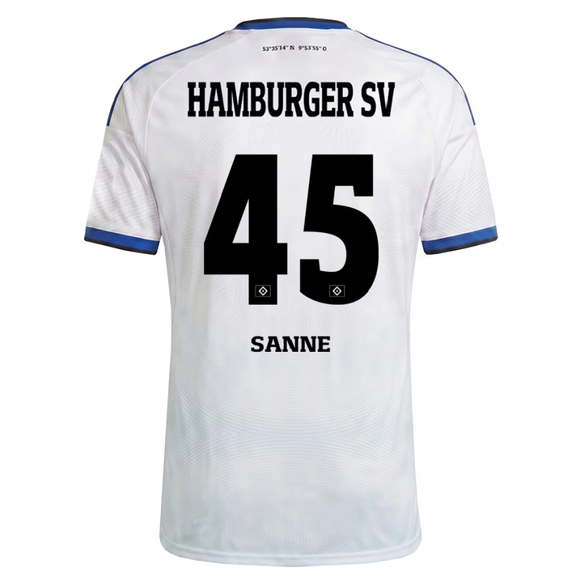Danxen Kinderen Tom Sanne #45 Wit Zwart Blauw Thuisshirt Thuistenue 2026/27 T-Shirt