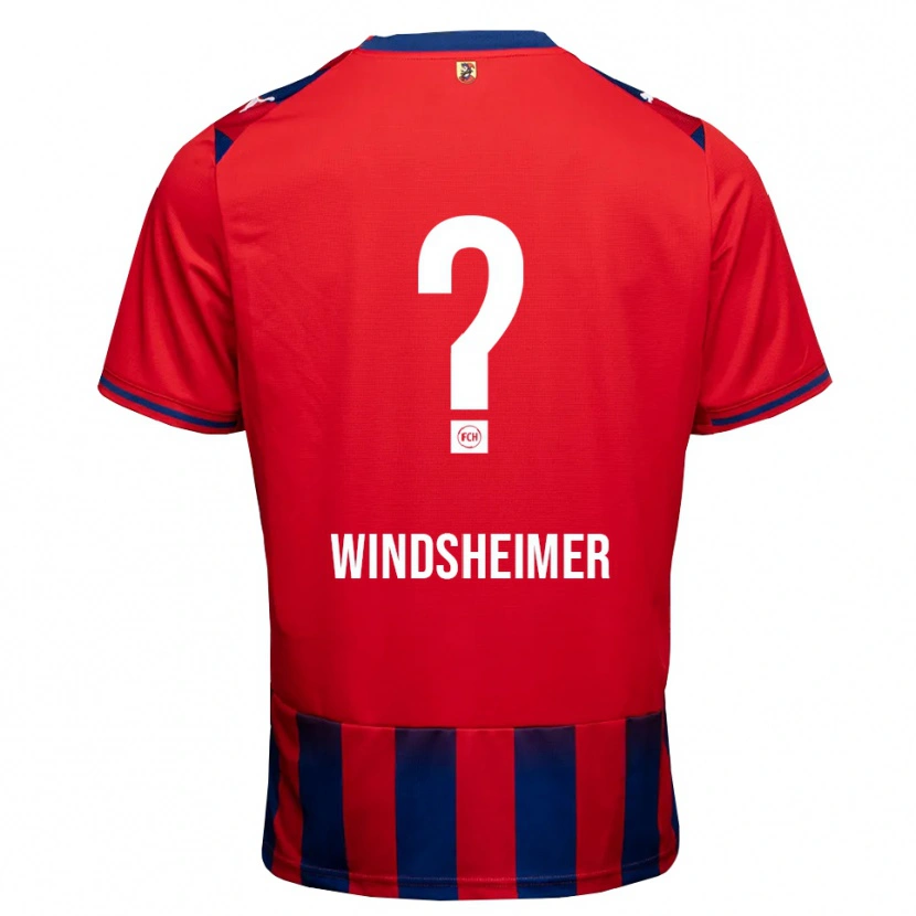 Danxen Kinderen Tim Windsheimer #0 Koninklijk Blauw Wit Rood Thuisshirt Thuistenue 2026/27 T-Shirt