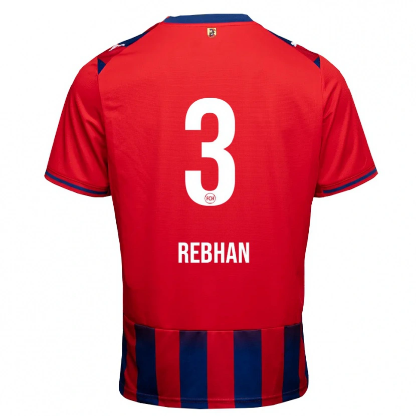 Danxen Kinderen Emma Rebhan #3 Koninklijk Blauw Wit Rood Thuisshirt Thuistenue 2026/27 T-Shirt