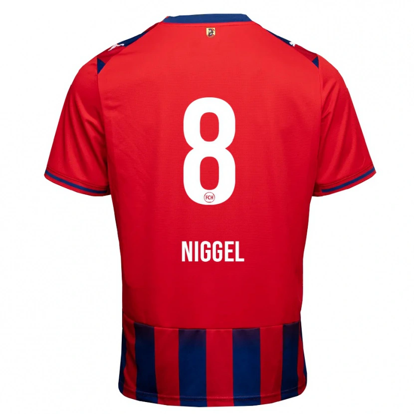 Danxen Kinderen Henrik Niggel #8 Koninklijk Blauw Wit Rood Thuisshirt Thuistenue 2026/27 T-Shirt