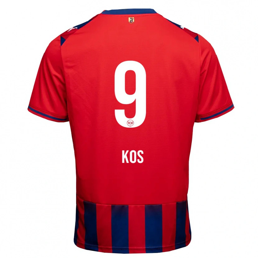 Danxen Kinderen Maximilian Kos #9 Koninklijk Blauw Wit Rood Thuisshirt Thuistenue 2026/27 T-Shirt
