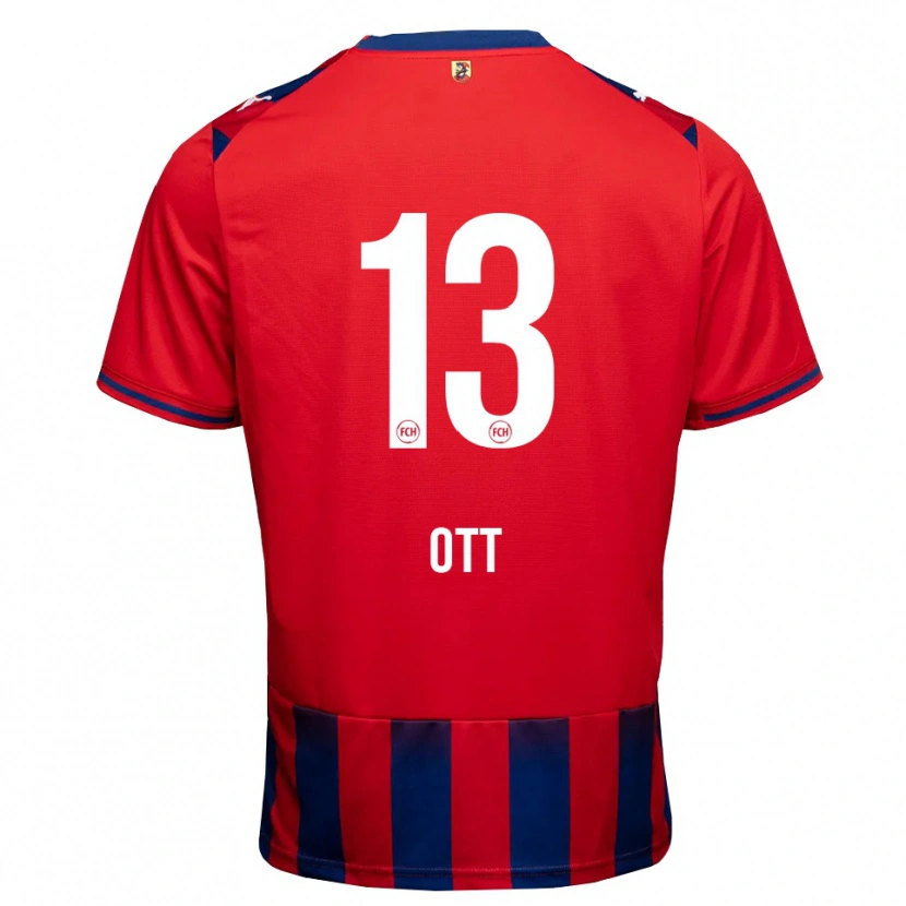 Danxen Kinderen Jakob Ott #13 Koninklijk Blauw Wit Rood Thuisshirt Thuistenue 2026/27 T-Shirt