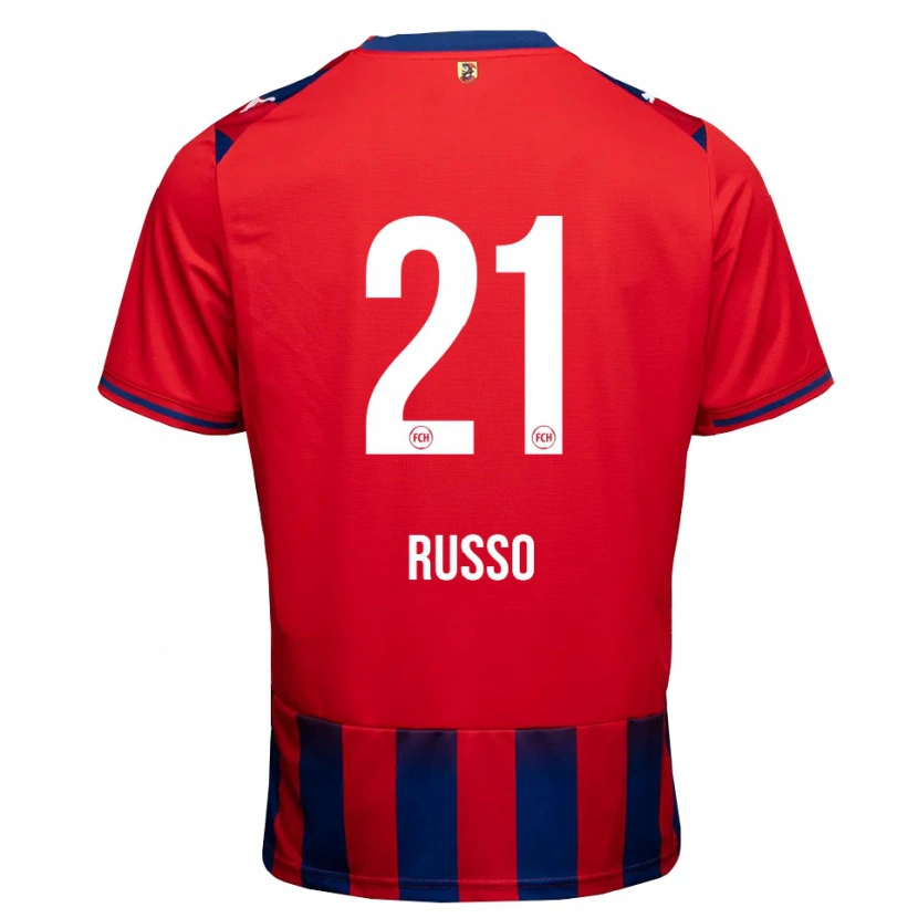 Danxen Kinderen Gianluca Russo #21 Koninklijk Blauw Wit Rood Thuisshirt Thuistenue 2026/27 T-Shirt