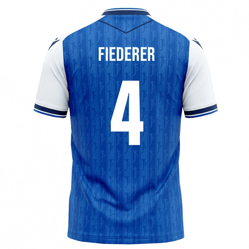 Danxen Kinderen Tom Fiederer #4 Koninklijk Blauw Wit Thuisshirt Thuistenue 2026/27 T-Shirt