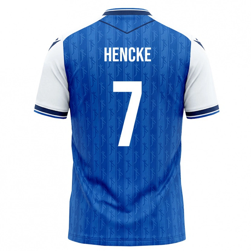 Danxen Kinderen Oskar Hencke #7 Koninklijk Blauw Wit Thuisshirt Thuistenue 2026/27 T-Shirt