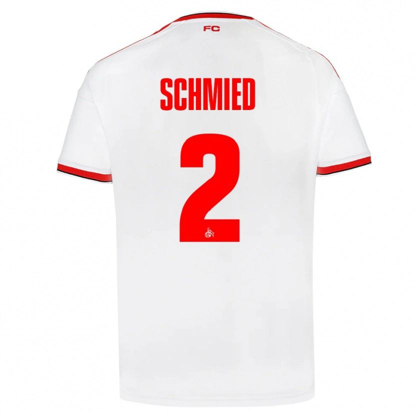 Danxen Kinderen Joël Schmied #2 Wit Rood Zwart Thuisshirt Thuistenue 2026/27 T-Shirt