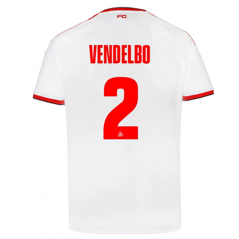 Danxen Kinderen Sofie Vendelbo #2 Wit Rood Zwart Thuisshirt Thuistenue 2026/27 T-Shirt