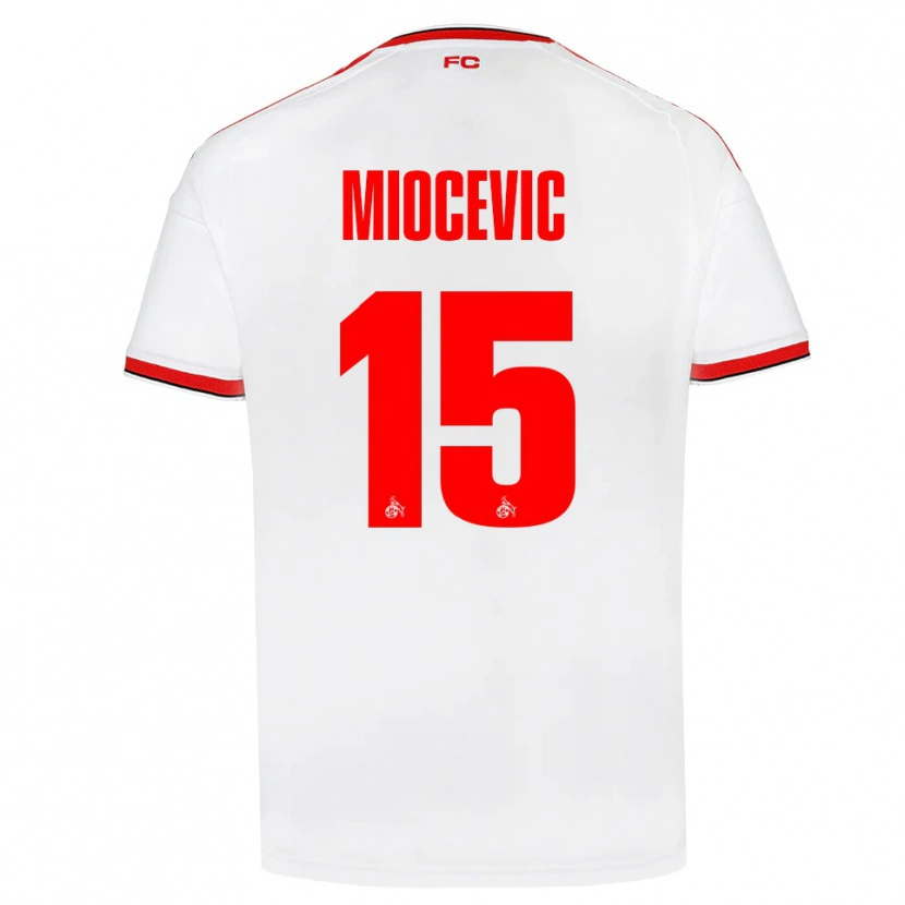 Danxen Kinderen Gabriel Miocevic #15 Wit Rood Zwart Thuisshirt Thuistenue 2026/27 T-Shirt
