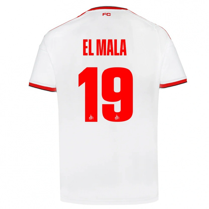 Danxen Kinderen Malek El Mala #19 Wit Rood Zwart Thuisshirt Thuistenue 2026/27 T-Shirt