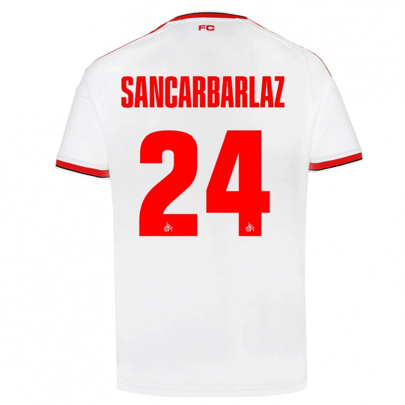 Danxen Kinderen Keyhan Sancarbarlaz #24 Wit Rood Zwart Thuisshirt Thuistenue 2026/27 T-Shirt