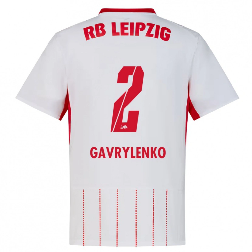 Danxen Kinderen Oleksandr Gavrylenko #2 Rood Wit Geel Thuisshirt Thuistenue 2026/27 T-Shirt
