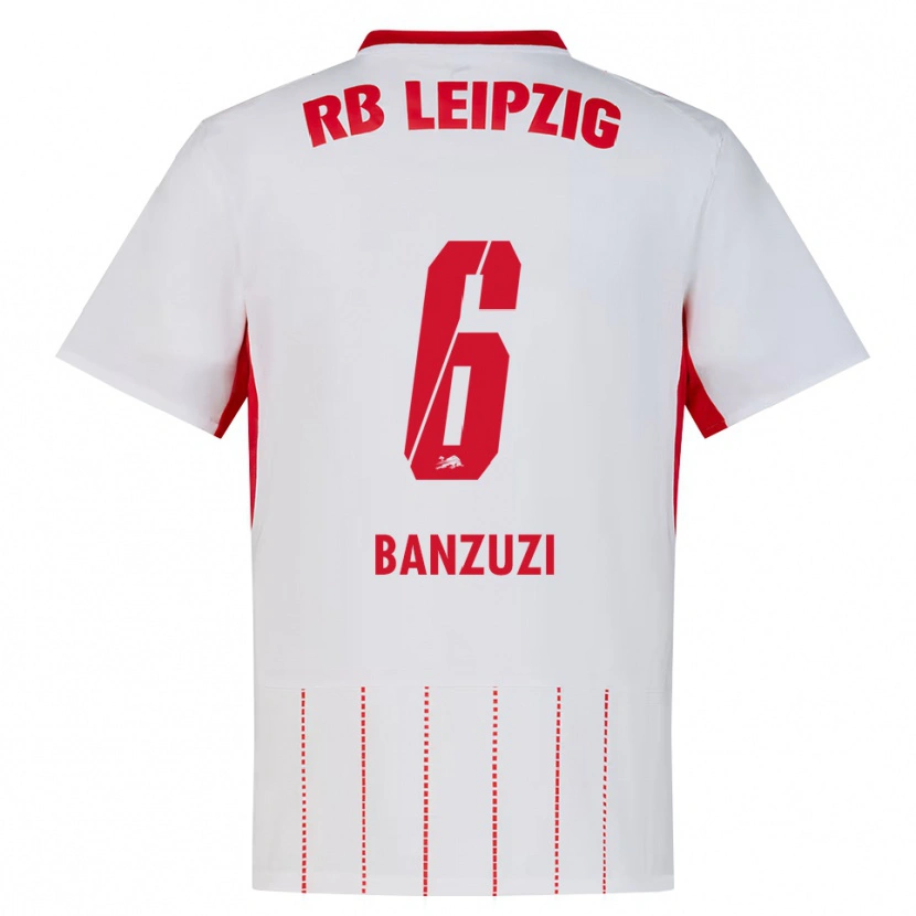 Danxen Kinderen Ezechiel Banzuzi #6 Rood Wit Geel Thuisshirt Thuistenue 2026/27 T-Shirt