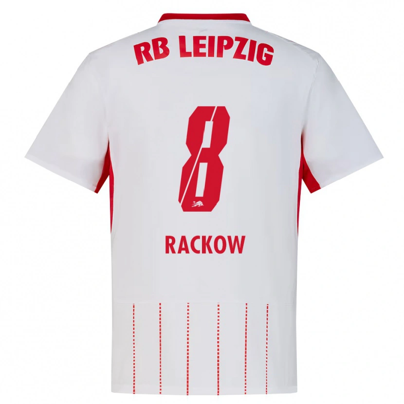 Danxen Kinderen Gianna Rackow #8 Rood Wit Geel Thuisshirt Thuistenue 2026/27 T-Shirt