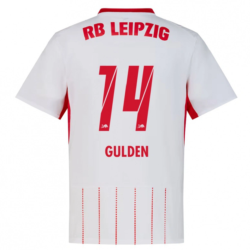 Danxen Kinderen Erik Gulden #14 Rood Wit Geel Thuisshirt Thuistenue 2026/27 T-Shirt
