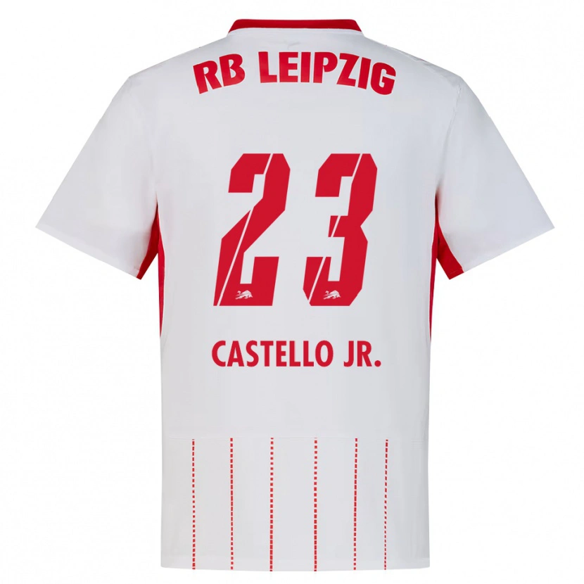 Danxen Kinderen Castello Lukeba #23 Rood Wit Geel Thuisshirt Thuistenue 2026/27 T-Shirt