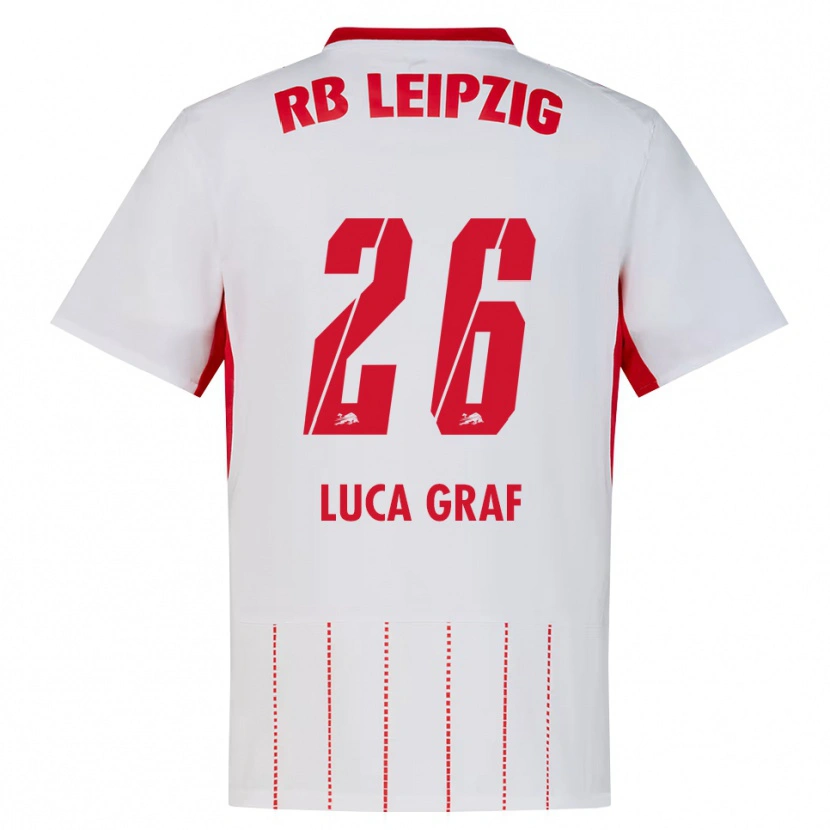 Danxen Kinderen Luca Marie Graf #26 Rood Wit Geel Thuisshirt Thuistenue 2026/27 T-Shirt