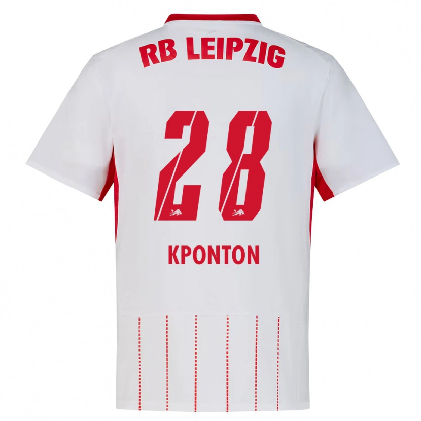 Danxen Kinderen Marwan Kponton #28 Rood Wit Geel Thuisshirt Thuistenue 2026/27 T-Shirt