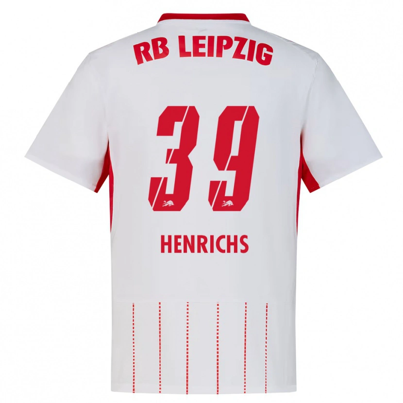 Danxen Kinderen Benjamin Henrichs #39 Rood Wit Geel Thuisshirt Thuistenue 2026/27 T-Shirt