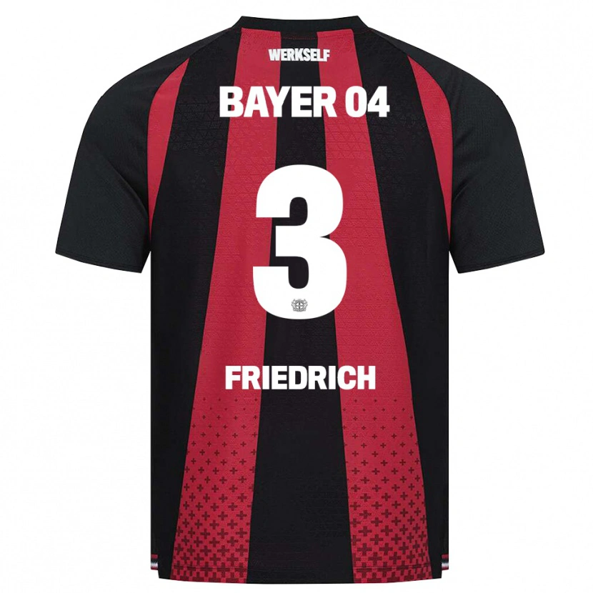 Danxen Kinderen Melissa Friedrich #3 Zwart Wit Rood Thuisshirt Thuistenue 2026/27 T-Shirt