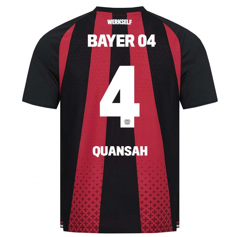 Danxen Kinderen Jarell Quansah #4 Zwart Wit Rood Thuisshirt Thuistenue 2026/27 T-Shirt